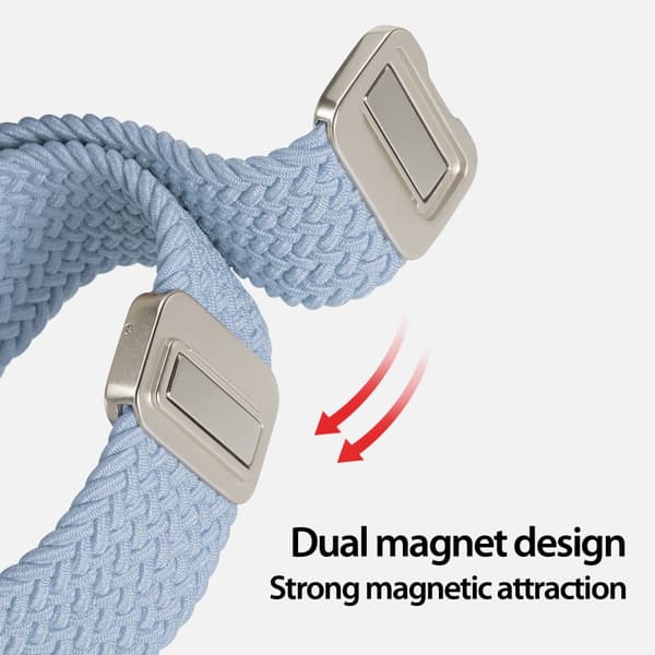 Dux Ducis Elastic Nylon Woven Strap Apple Watch Ultra 2 49mm Ljusblå