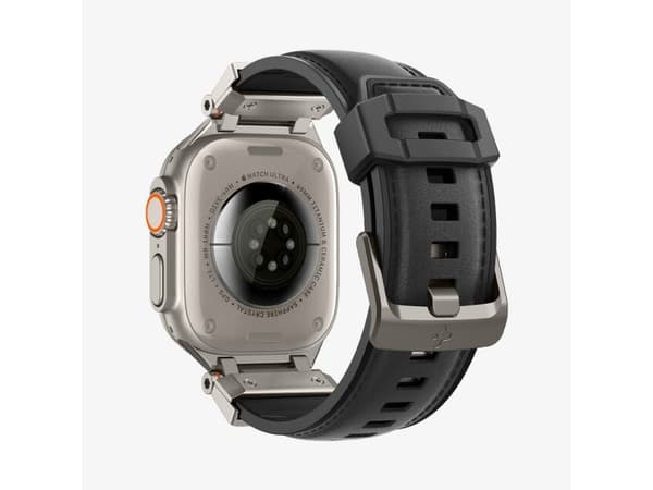 Spigen DuraPro Armor PU, Band, SmartWatch, Sort, Apple, Apple Watch (49mm) Ultra, Apple Watch (49mm) Ultra 2, Polyurethan (PU), Termoplastisk polyure