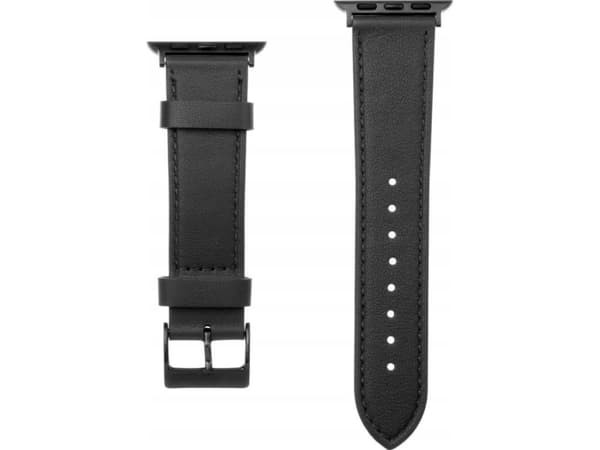 FAST lærreim Lærreim for Apple Watch 42 og 44 og 45 mm svart