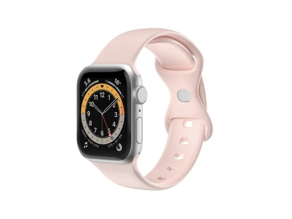 Armband till Apple Watch 42/44/45mm Silikon Rosa