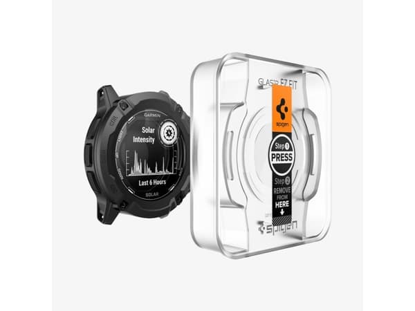 Spigen Glas.tR EZ Fit, Skärmskydd, Smartwatch, Transparent, Garmin, Instinct 2X Solar, Härdat glas