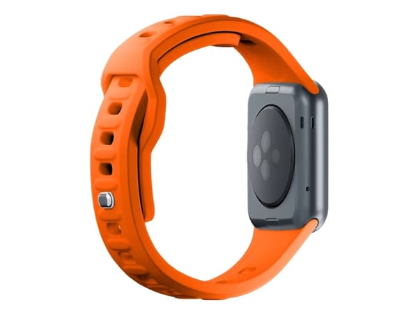 3MK 5903108565813, Klockarmband, Apple, Watch series 1/2/3/4/5/6/7/8/9/SE/Ultra, Silikon, Rostfritt stål, Orange, 42/44/45/49 mm