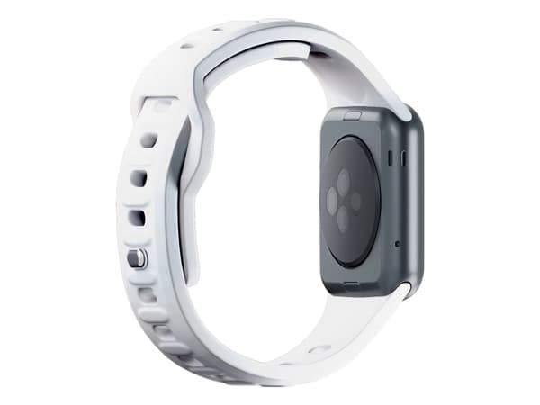 3MK 5903108565707, Klockarmband, Apple, Watch serie 1/2/3/4/5/6/7/8/9/SE/Ultra, Silikon, Rostfritt stål, Vit, 38/40/41 mm
