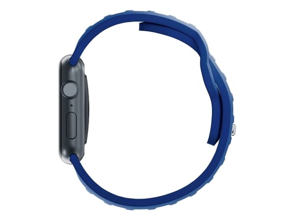 3MK 5903108565738, Klokkereim, Apple, Watch series 1/2/3/4/5/6/7/8/9/SE/Ultra, Silikon, Rustfritt stål, Blå, 42/44/45/49 mm