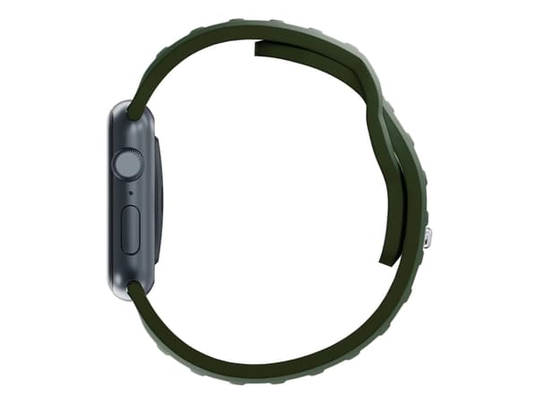 3MK 5903108565745, Kellonhihna, Apple, Watch series 1/2/3/4/4/5/6/6/7/7/8/8/8/9/SE/Ultra, Silikoni, Ruostumaton teräs, Vihreä, 42/44/45/49 mm