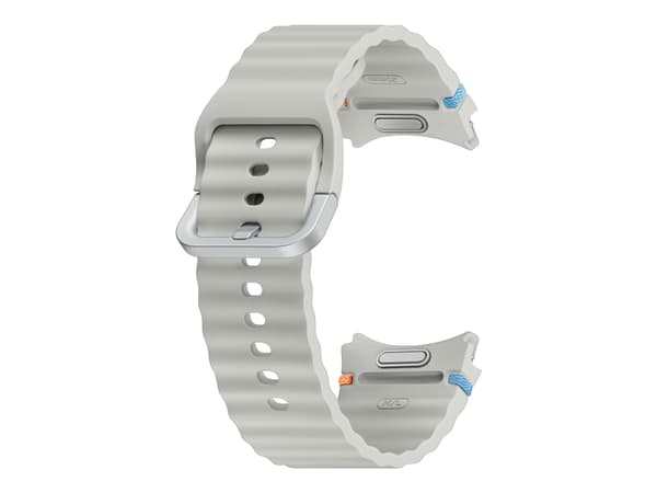 Samsung Sport Band (M/L) for Galaxy Watch 7, Band, Smartwatch, Silver, Samsung, Galaxy Watch 7, Nitril, Rubber
