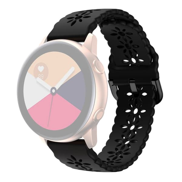 Flower Silikonarmband Samsung Galaxy Watch FE Svart