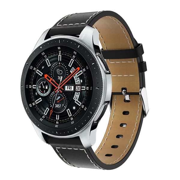 Klassiskt Läderarmband Samsung Galaxy Watch FE Svart