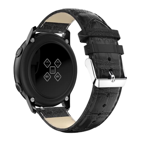 Läderarmband Krokodil Samsung Galaxy Watch FE Svart