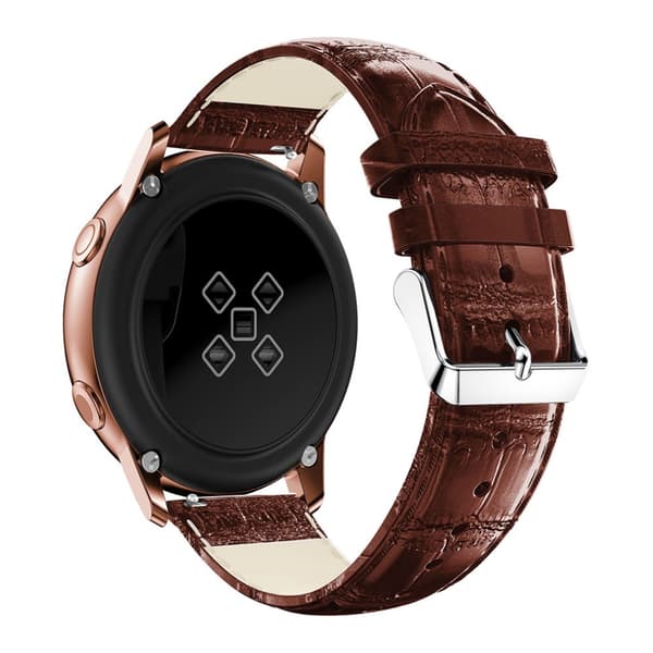 Läderarmband Krokodil Samsung Galaxy Watch FE Brun