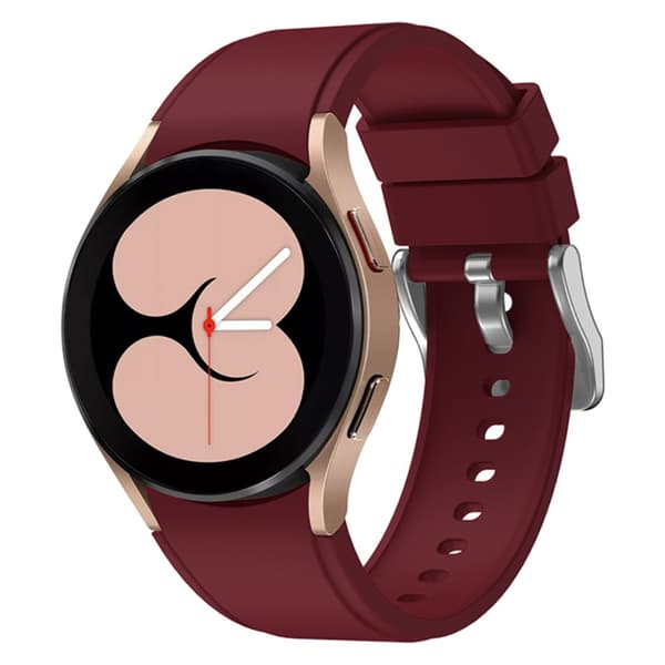 Full Fit Silikonarmband Samsung Galaxy Watch FE Vinröd