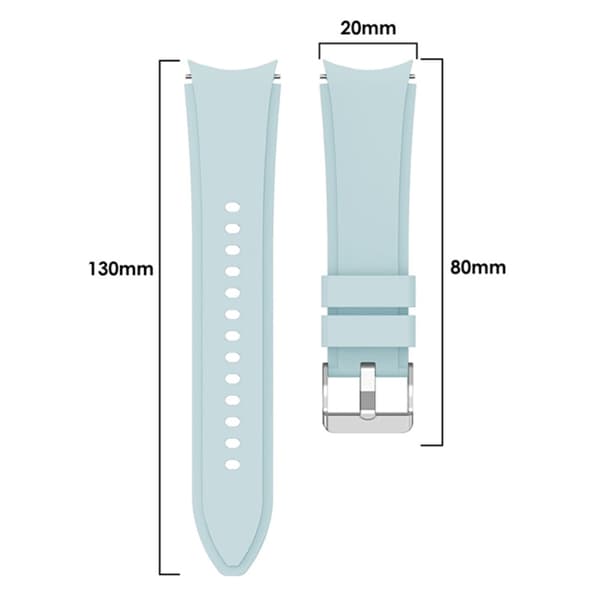Full Fit Silikonarmband Samsung Galaxy Watch FE Ljusblå