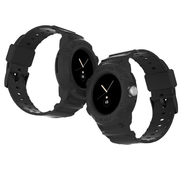 Google Pixel Watch 2 Stöttåligt Skal + Armband Svart