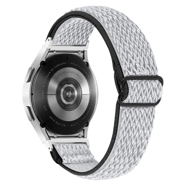 Vävd Nylonarmband Samsung Galaxy Watch 7 44mm Svart/Vit