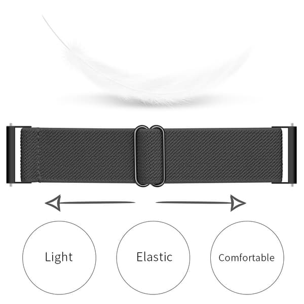 Elastiskt Nylonarmband Samsung Galaxy Watch 7 40mm Mörkgrå