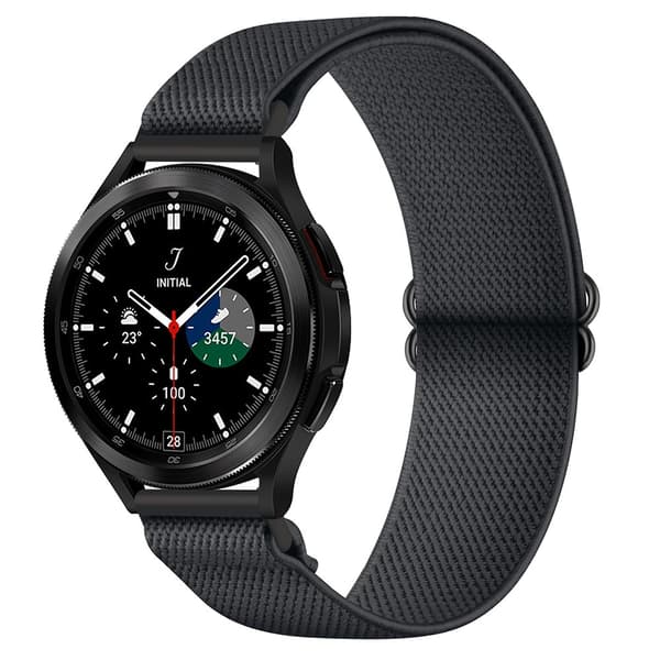Elastiskt Nylonarmband Samsung Galaxy Watch 7 40mm Mörkgrå