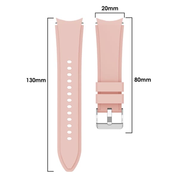 Full Fit Silikonarmband Samsung Galaxy Watch 7 40mm Rosa