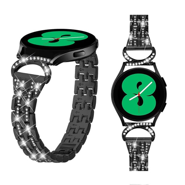 Dual Rhinestone Armband Samsung Galaxy Watch 7 40mm Svart