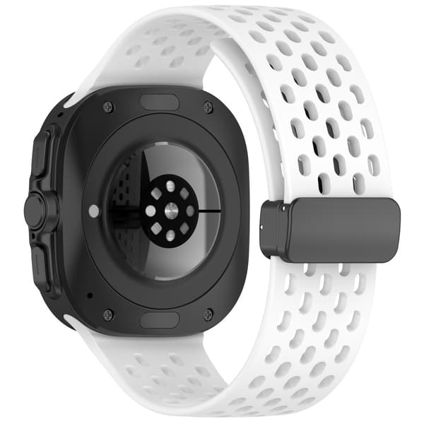 Silikonarmband Sport Samsung Galaxy Watch Ultra 47mm Vit