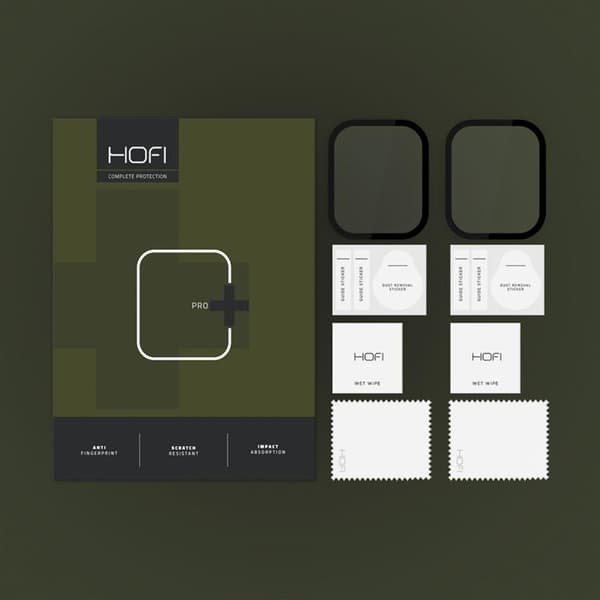 [2-Pack] Hofi Apple Watch 7/8/9 (45mm) Skärmskydd Hybrid Pro Plus