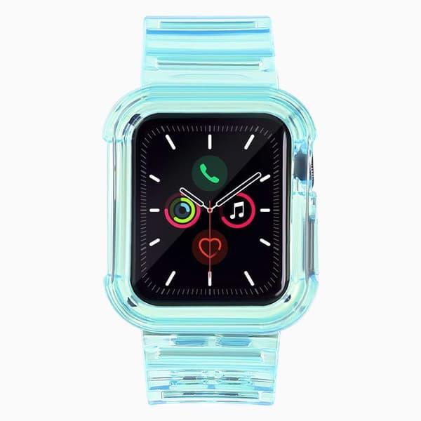 Stropplyssett silikonbånd armbånd armbåndetui for klokke 3 38mm / klokke 2 38mm blå