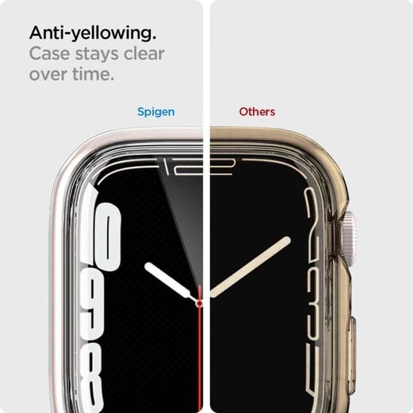 Spigen Ultra Hybrid-deksel til Apple Watch 7 / 8 / 9 (41 mm) - Gjennomsiktig