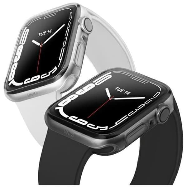 UNIQ Glase Apple Watch Series 7/8 41mm veske. Dual Pack klar røyk/klar røyk