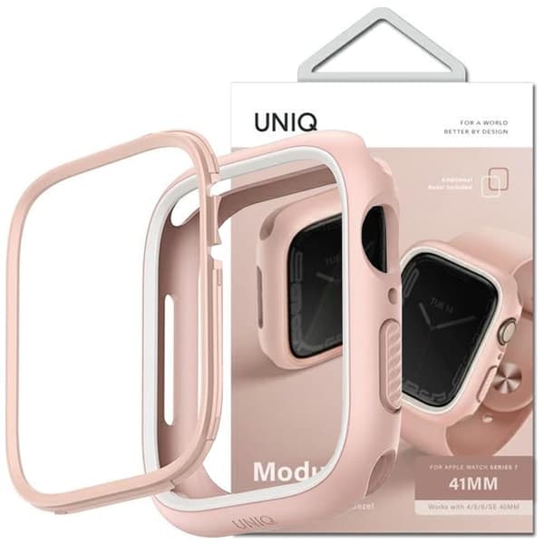 UNIQ-deksel Moduo Apple Watch Series 4/5/6/7/8/SE 40/41 mm rosa-hvit/rød-hvit