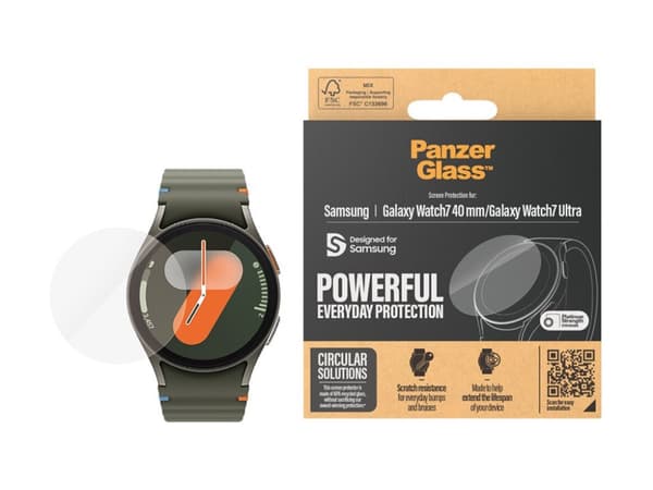 PanzerGlass - Skärmskydd för smart klocka - glas - för Samsung Galaxy Watch7 (40 mm)