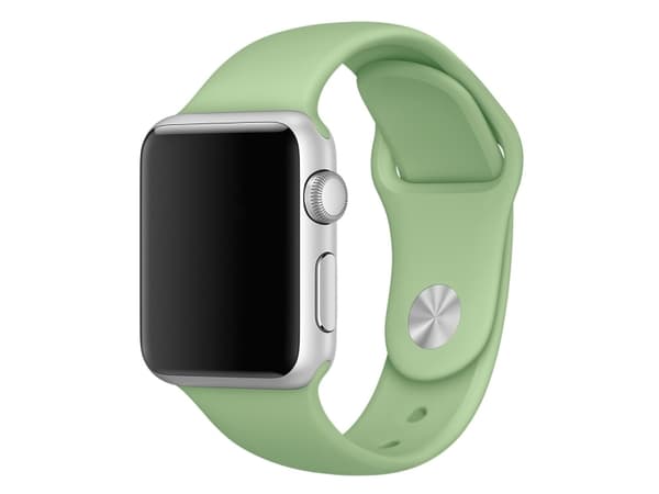 Apple 38mm Sport Band - KlocKräm för smart klocka - storlek S/M/L - mint - för Watch Hermès Series 7, Hermès Series 9, Nike Series 7, Series 10, Seri