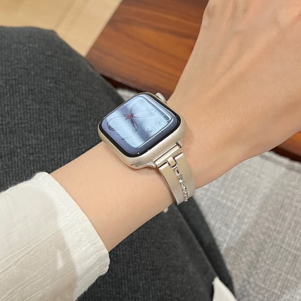Armband För Watch Series 9 8 7 41mm 6 5 4 SE 40mm 3 2 1 38mm - Starlight