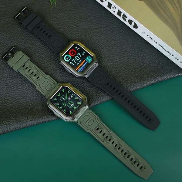 Armbånd Til Garmin Fenix 7/7 Pro/6/5 22mm Silikon - Camouflage Grønn