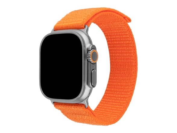 Kiinteä kiinteä | Urheiluranneke Apple Watch Ultra 49mm | 160-210 mm | Kelloranneke | Oranssi | Nylon | Nylon