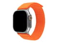 Pikkukuva 1 / 4: Kiinteä kiinteä | Urheiluranneke Apple Watch Ultra 49mm | 160-210 mm | Kelloranneke | Oranssi | Nylon | Nylon