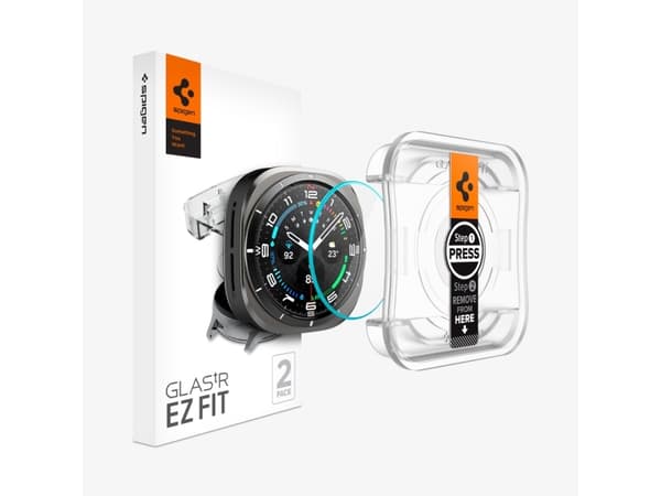 Spigen GLAS.tR EZ Fit, Screen protector, Smartwatch, Transparent, Samsung, Galaxy Watch Ultra (47mm), Tempered glass