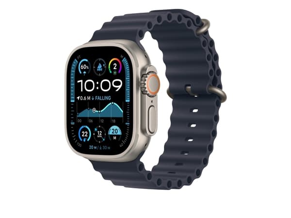 Apple - Klockarmbandsförlängning för smart klocka - 49 mm, naturlig titanfinish - 130 - 250 mm - marin