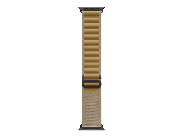 Apple - Slinga för smart klocka - 49 mm, svart titanfinish - Stor storlek - tan