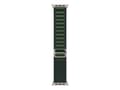 Pikkukuva 1 / 5: Apple 49mm Dark Green Alpine Loop - Small - Natural Titanium Finish, Band, Smartwatch, Green, Apple, Apple Watch Models 44mm 45mm 46mm 49mm, Polyeste