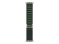 Pikkukuva 1 / 5: Apple 49mm Dark Green Alpine Loop - Large - Natural Titanium Finish, Band, Smartwatch, Green, Apple, Apple Watch Models 44mm 45mm 46mm 49mm, Polyeste
