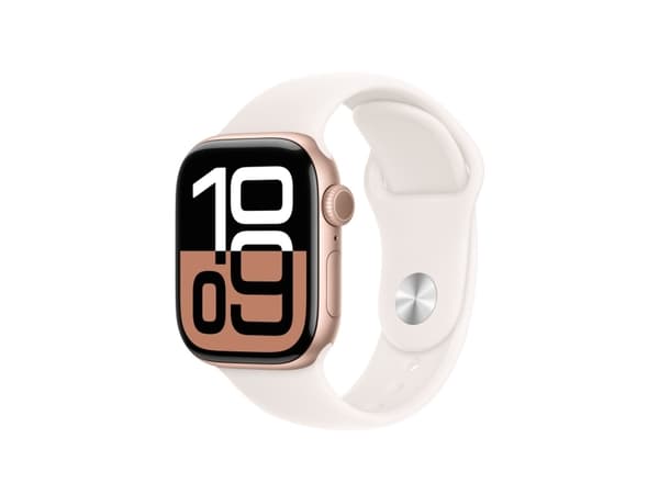 Apple MXLP3ZM/A, Band, Smartwatch, Apple, Apple Watch Models 38mm, 40mm, 41mm, 42mm, Fluoroelastomer, Light Blush
