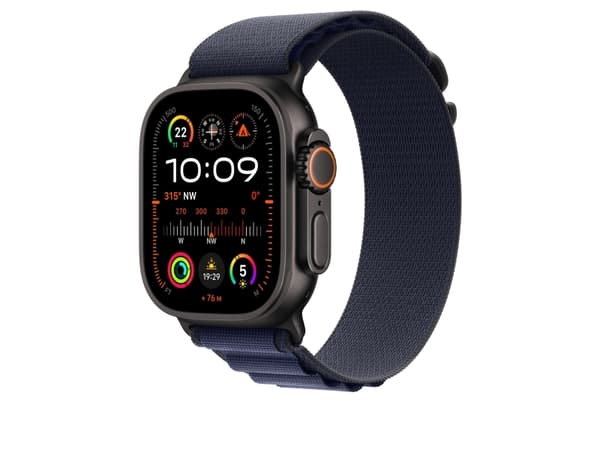 Apple - Slinga för smart klocka - 49 mm, svart titanfinish - Stor storlek - marin