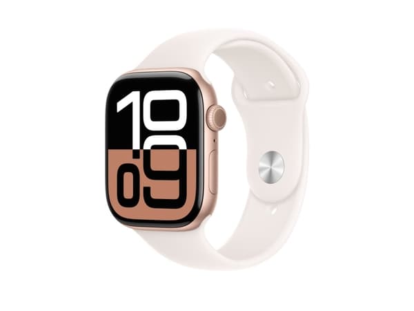 Apple MXM93ZM/A, Band, Smartwatch, Apple, Apple Watch Models 44mm, 45mm, 46mm, 49mm, Fluoroelastomer, Light Blush