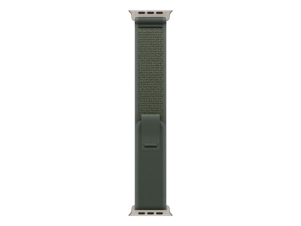 Apple Trail Loop - Sløyfe for smart armbåndsur - 49 mm, naturlig titanfinish - M/L-størrelse - grønn