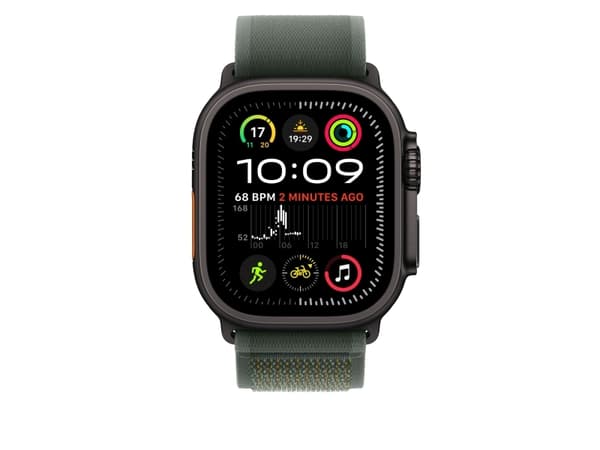 Apple Trail Loop - Sløyfe for smart armbåndsur - 49 mm, svart titanfinish - M/L-størrelse - grønn