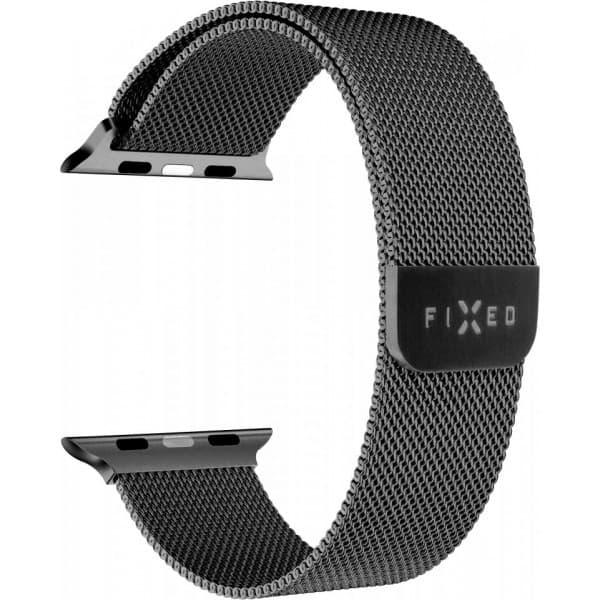 Fixed älykellon mesh-ranneke, Apple Watch 42 / 44 / 45 / 49 mm, musta