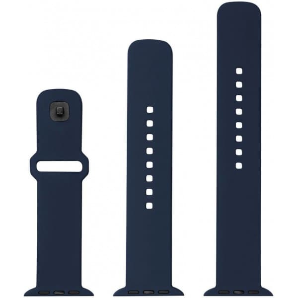 Fixed älykellon silikoniranneke, Apple Watch 42 / 44 / 45 mm, sininen