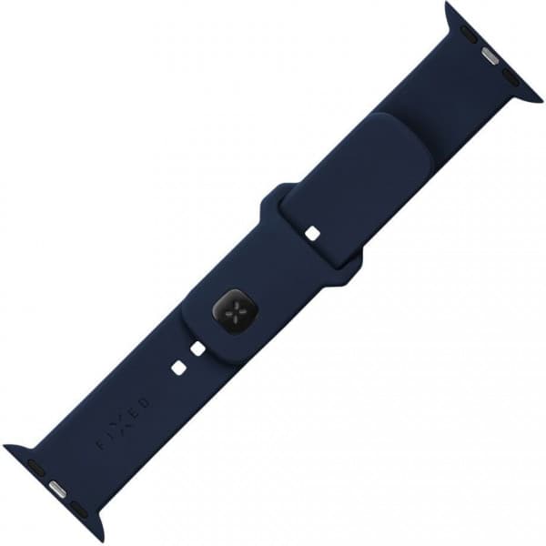 Fixed älykellon silikoniranneke, Apple Watch 42 / 44 / 45 mm, sininen