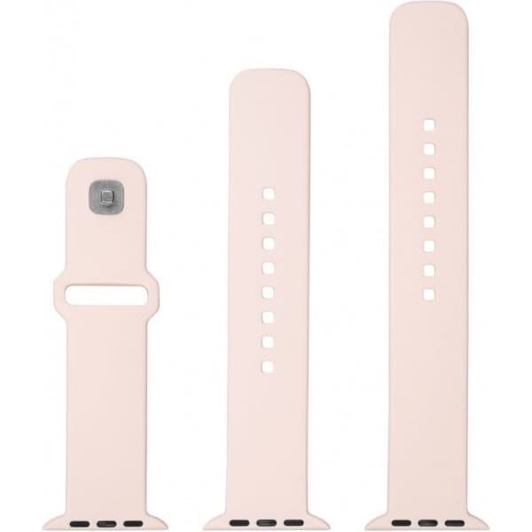 Fixerad silikonrem för smartklocka, Apple Watch 42 / 44 / 45 mm, rosa