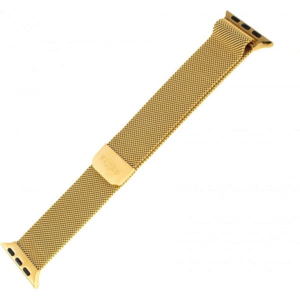 Fixerad mesharmband för smartklocka, Apple Watch 42 / 44 / 45 / 49 mm, guld
