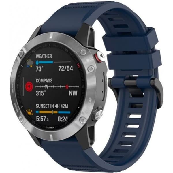 Fixed QuickFit silikoniranneke, 22 mm, sininen
